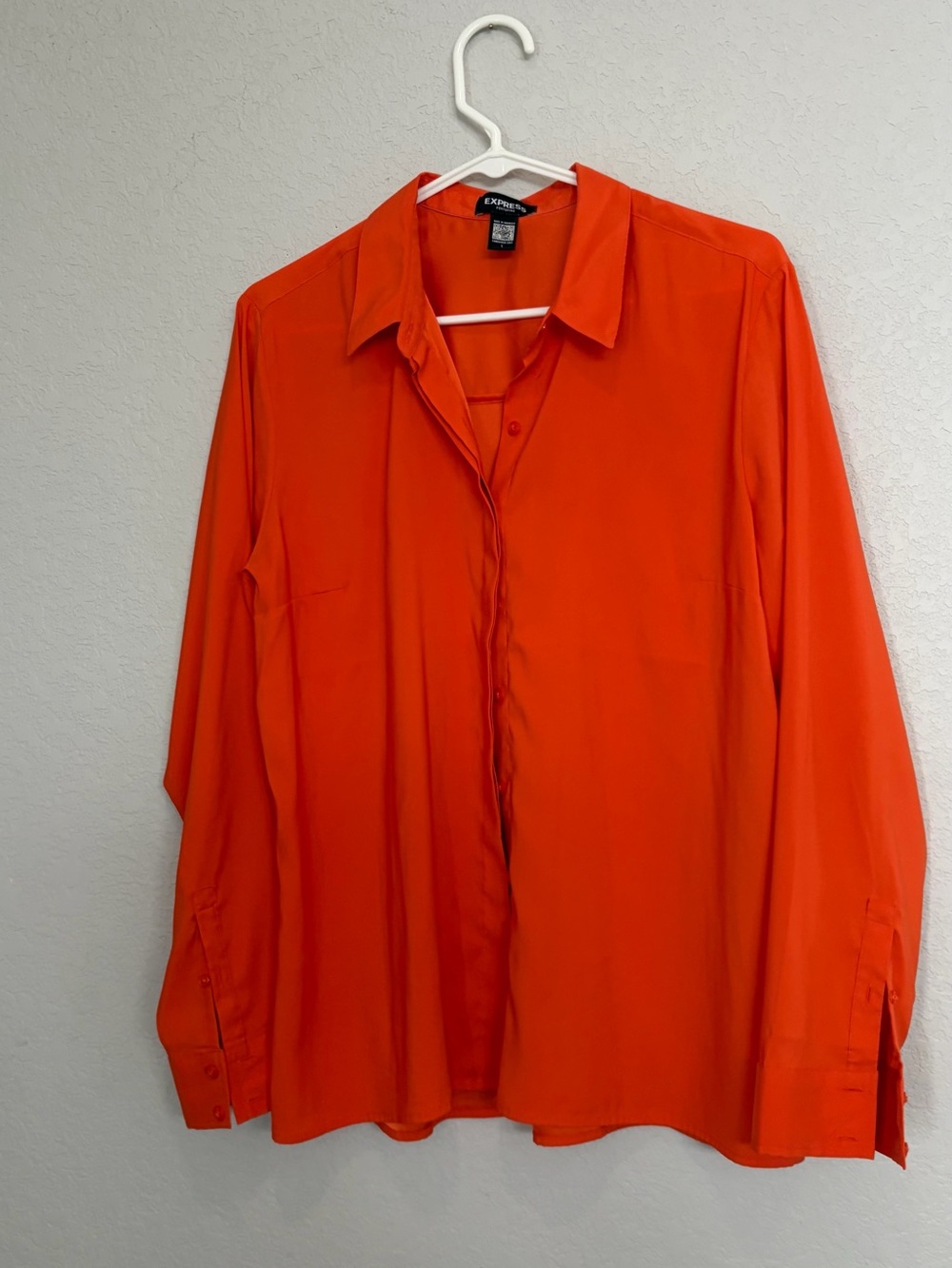 Express Orange Button-Up Shirt